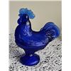 Image 4 : Cobalt Blue Glass Rooster Covered Dish