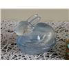 Image 2 : Three Coloured Glass Bunny Covered Dishes