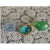 Image 5 : Three Coloured Glass Bunny Covered Dishes