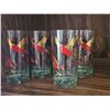 Image 2 : Mid-Century Bird Motif Glassware Set, Assorted Pieces