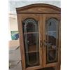 Image 2 : Wood Laminate China Cabinet with Glass Doors