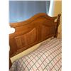 Image 3 : Oak Headboard with Double Boxspring and Quilt