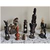 Image 1 : Carved Wood Tribal Figurines and Sculptures Group Lot