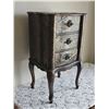 Image 3 : Embossed Metal and Wood Three-Drawer Chest