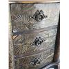 Image 5 : Embossed Metal and Wood Three-Drawer Chest