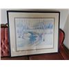 Image 1 : Framed Winter Landscape Print with Matting