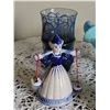 Image 4 : Blue Glass and Ceramic Figurines and Tableware Lot