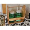 Image 3 : Green Glassware, Gold-Trimmed Tumblers, Figurine, and Caddy