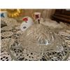 Image 10 : Pressed and Cut Glassware with Floral China Mugs