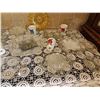 Image 4 : Pressed and Cut Glassware with Floral China Mugs