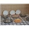 Image 2 : Pressed Glass and Porcelain Dish Lot