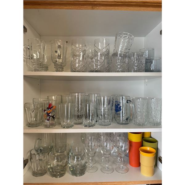 Glassware and Plastic Cups Set