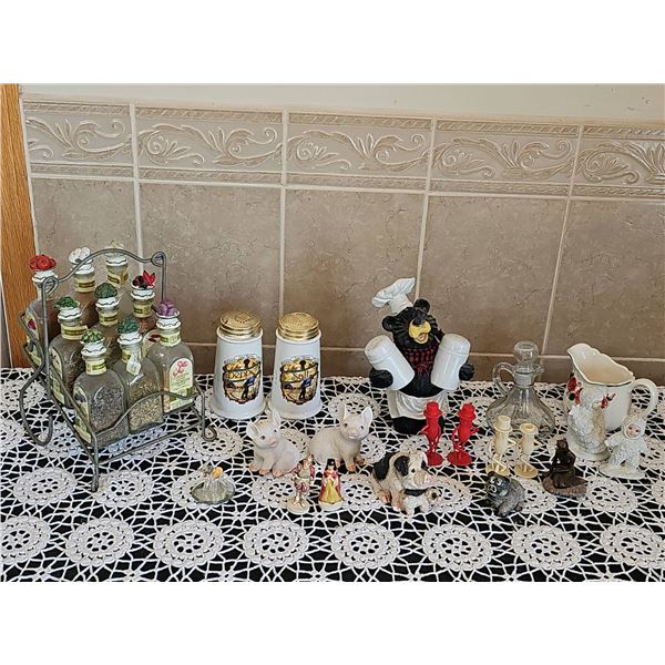 Decorative Spice Bottles, Figurines, and Shakers