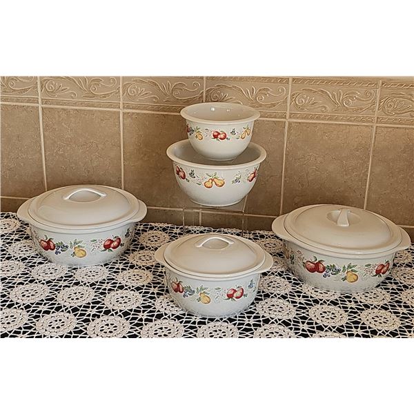 Corelle Coordinates Stoneware Bowl and Casserole Set, 7 Pieces
