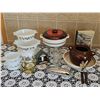 Image 1 : Kitchenware Lot: Pyrex, Cookbooks, Pottery, Glassware