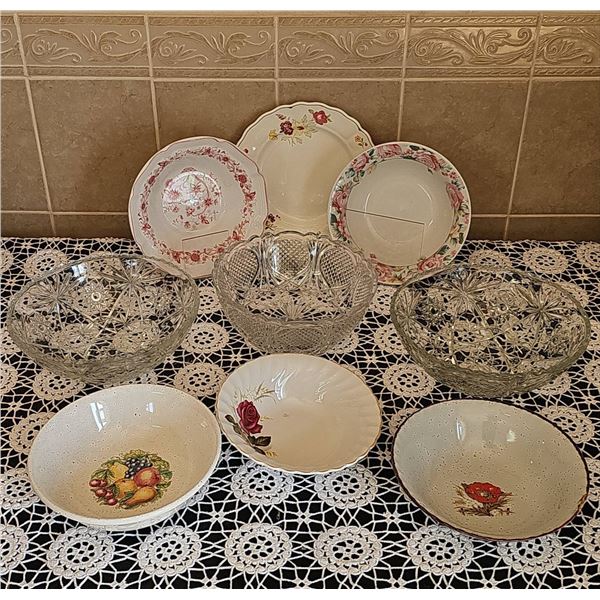 Decorative Ceramic and Glass Serving Bowls
