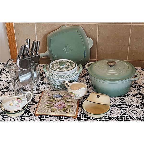 Cookware, Ceramic Dish, Knife Set, Pitcher and More