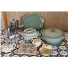 Image 1 : Cookware, Ceramic Dish, Knife Set, Pitcher and More