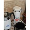 Image 6 : Kitchenware Bundle With Storage Jars, Corning Ware Percolator, and Covered Glass Dish
