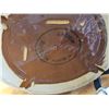 Image 5 : 2 Bertoy Stoneware Crocks, Glass Juicer, Apron, and Cutting Board
