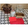 Image 6 : Kitchen Cookware and Bakeware Lot Including Pyrex, Anchor Hocking, and Starfrit