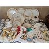 Image 1 : Stoneware Dinnerware, Corelle Plates, and Kitchen Linens Lot