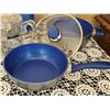 Image 3 : Nonstick Blue Speckled Cookware Set with Glass Percolator
