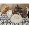 Image 1 : Figurines, Wooden Cabin Clock, and Hurwitz Fur Hat