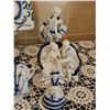 Image 3 : Blue and White Porcelain Figurines and Clock