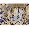 Image 5 : Blue and White Porcelain Figurines and Clock