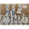 Image 1 : Porcelain Blue and White Figurine Collection, 10 Pieces