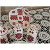 Image 4 : Porcelain Teapot and Tea Set with Red and Black Folk Pattern