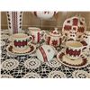 Image 5 : Porcelain Teapot and Tea Set with Red and Black Folk Pattern