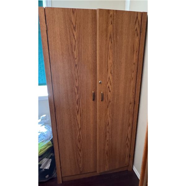 Large Laminate Storage Cabinet with Shelves