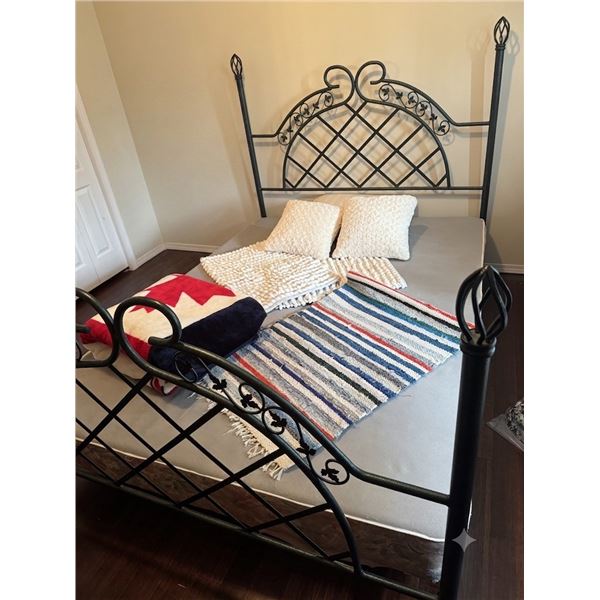 Queen Metal Bedframe Bedding Included