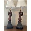 Image 1 : Unique Table Lamps with Ram Head Sculptures
