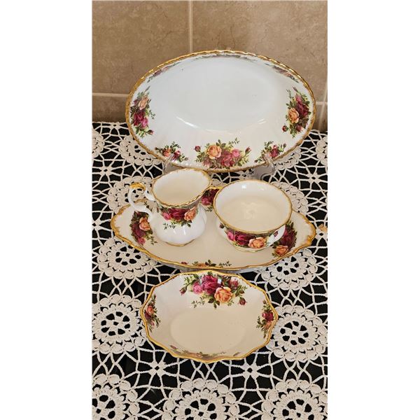 Royal Albert Old Country Roses China Serving Set, England