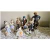 Image 1 : Porcelain And Ceramic Figurines, Group Of Nine