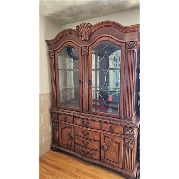 Large Wooden China Cabinet