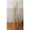 Image 1 : 3 Hand-Carved Wooden Walking Sticks