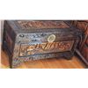 Image 6 : Hand-Carved Wooden Chest with Brass Hardware, Asian Sailing Ship Motif