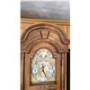 Image 4 : Oak Case Grandfather Clock with Brass Pendulum and Weights