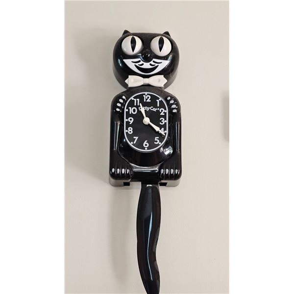 Kit-Cat Klock Black Cat Wall Clock with Moving Eyes and Tail