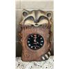Image 2 : 3 Clocks: Bulova Wall Clock and 2 Raccoon Motif Quartz Clocks