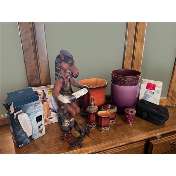 Household Mixed Lot With Decor, Bathroom Set