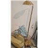 Image 5 : Brass Floor Lamp, Brass Magazine Rack, Silver Clip-On Lamp