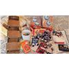 Image 1 : Lot: Yarn, Dolls, Sewing Supplies, Wooden Organizer, Doilies