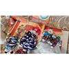 Image 2 : Lot: Yarn, Dolls, Sewing Supplies, Wooden Organizer, Doilies