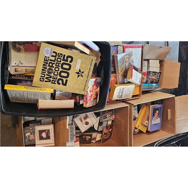 Books, CDs, and Cassette Tapes, VHS, DVDs