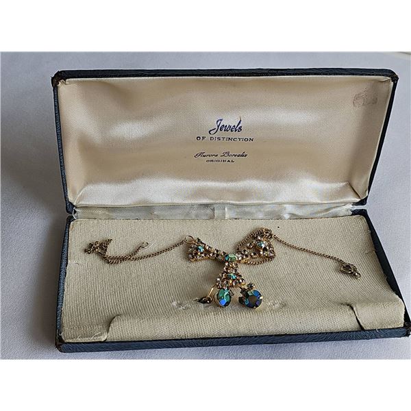 Aurora Borealis Jewels of Distinction Necklace and Earring Set